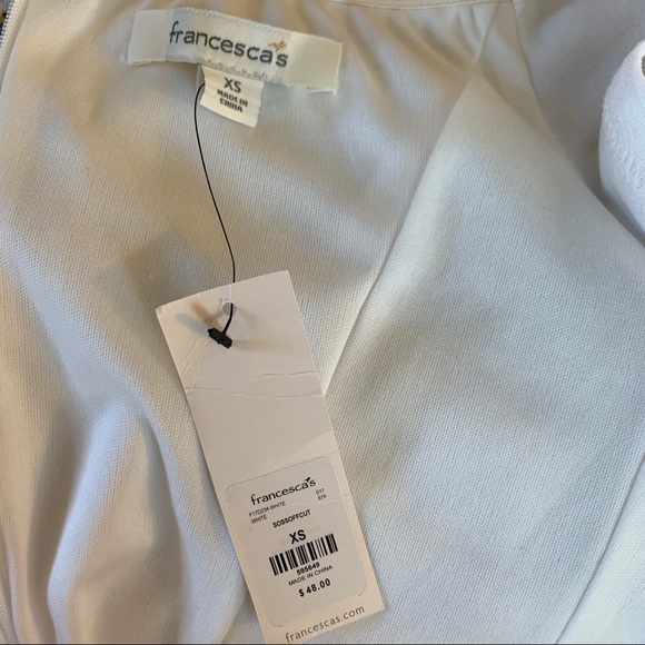 NWT Francesca’s Alaina White Dress Sz XS 🤍 - Picture 9 of 12